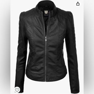 Black leather jacket